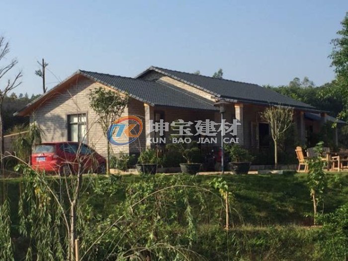 坤寶合成樹脂瓦買家秀-農(nóng)村老房子換瓦